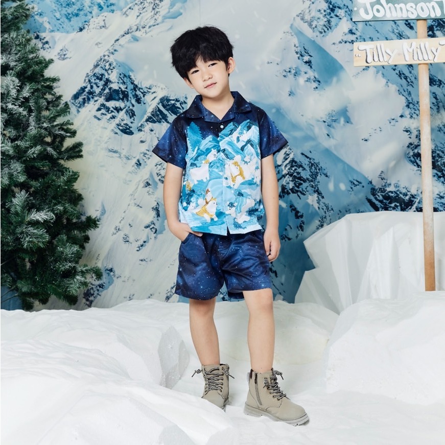 Tilly Milly เสื้อเชิ้ตเด็กผู้ชาย Look 1 – Glacial Glamour