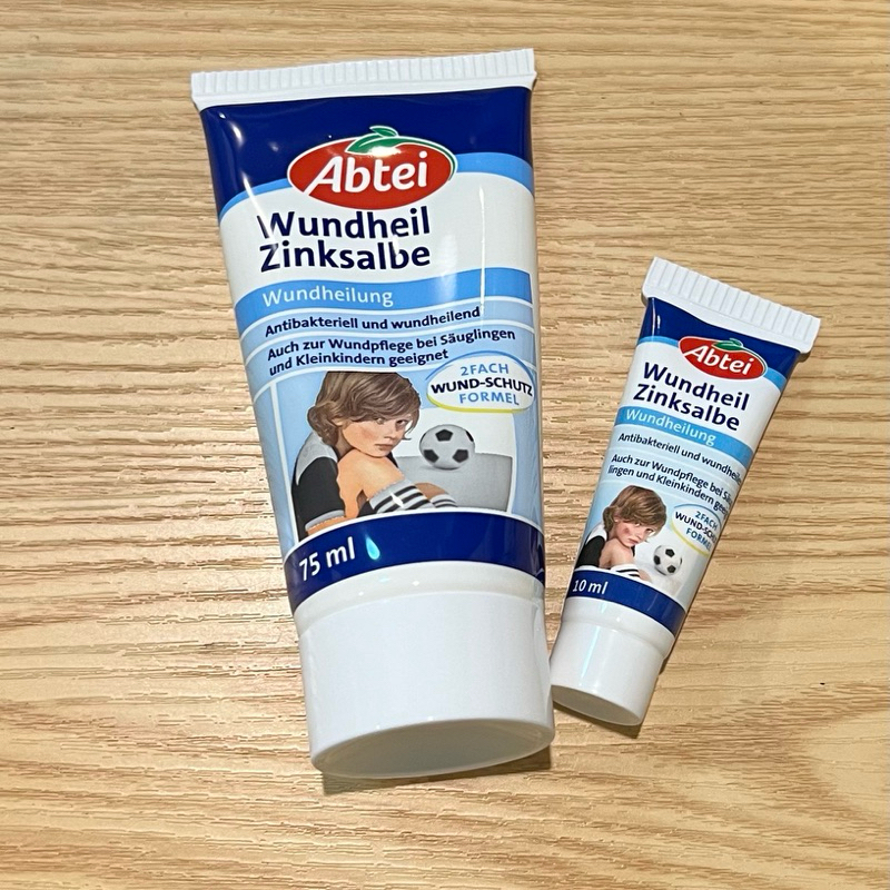 ครีมทาแผลสด Abtei Wundheil Zinksalbe ไม่แสบ ใช้กับเด็กเล็กได้ นำเข้าเยอรมัน 10ml - 75ml