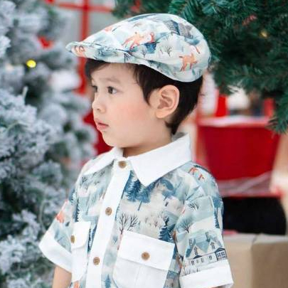 หมวกทรงยุโรป หมวกลูกชาย หมวกลายกวาง ชุดคริสมาสต์ // Beret Hat - Oh! My Dear Collection