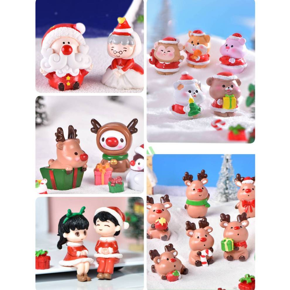 รวมคริสมาส V.2 (ราคา/1 ชิ้น) ตุ๊กตาแต่งบ้าน ตุ๊กตาแต่งสวน ของสะสม โมเดล จัดสวนถาด พร็อพถ่ายรูป