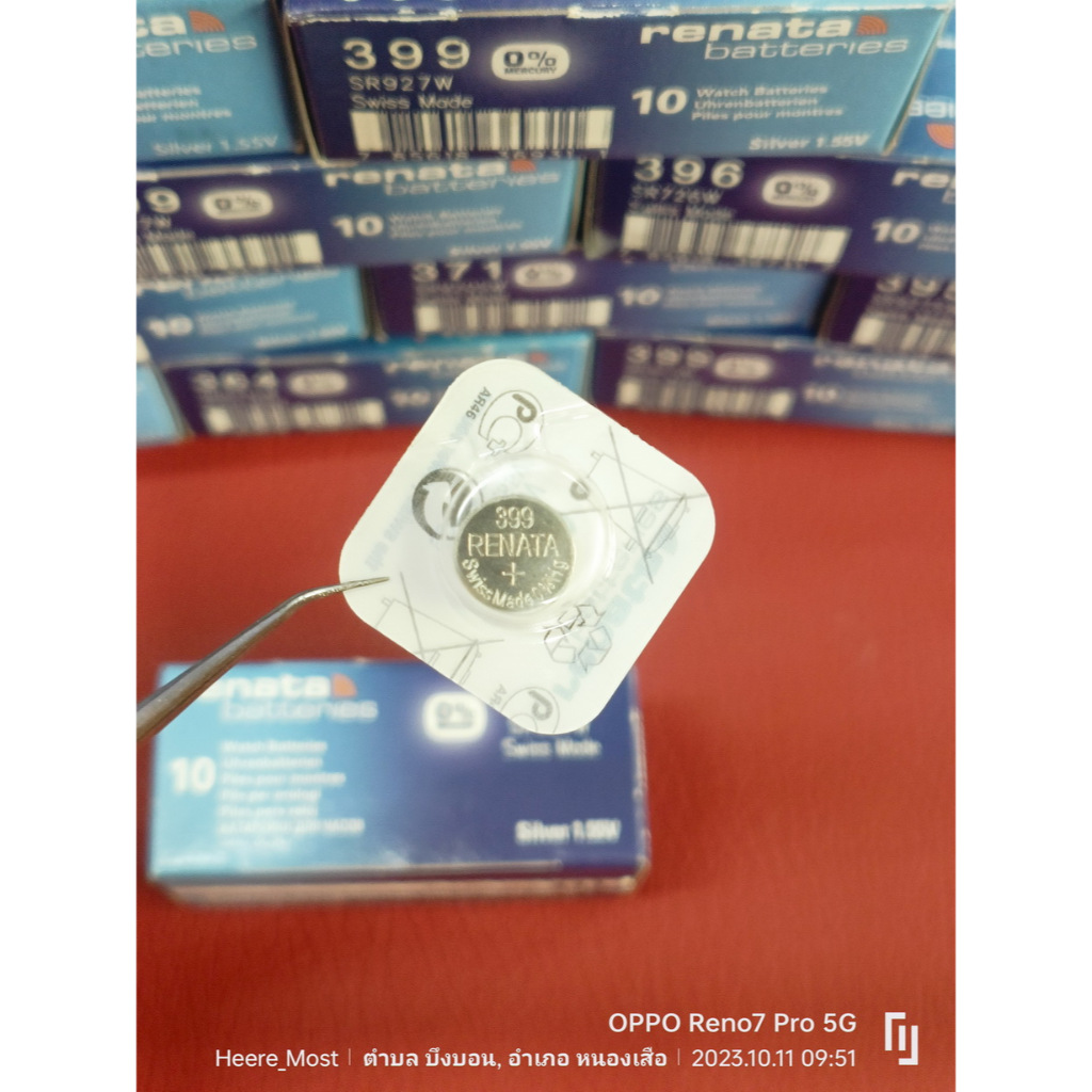 ถ่าน แบตนาฬิกา G-shock GST-400G-1A9 แท้ จาก Renata SR927W 399  ตรงรุ่นชัวร์ (Swiss Made)