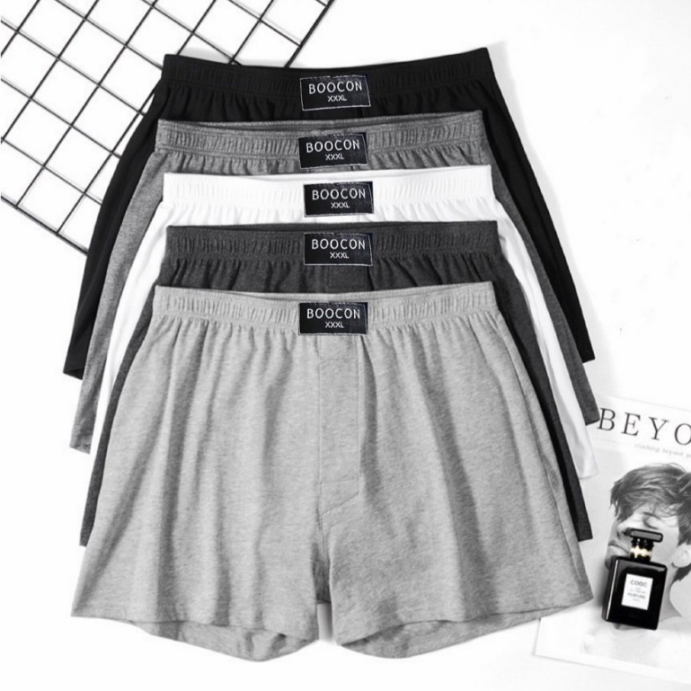 บ๊อกเซอร์ 1ตัว กางเกงขาสั้นผู้ชาย Boxer บ๊อกเซอร์สีพื้น ผ้านิ่มใส่สบาย ระบายอากาศได้ดี แห้งไวไม่อับชื้น ราคาถูก