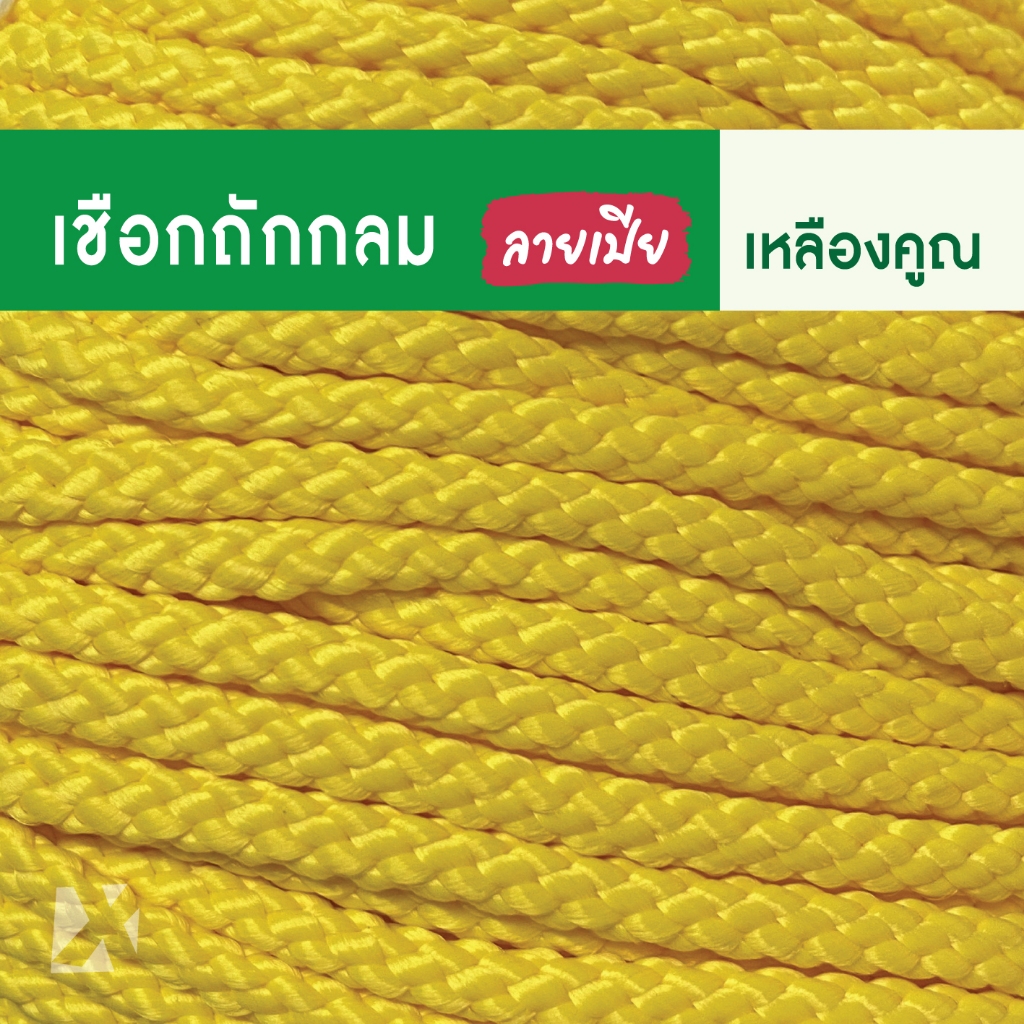 CARP เชือกถักกลม (3 มิล 4 มม 5 6 7 8 9 10mm) ลายเปีย หูหิ้วถุง หูห้อยกระเป๋า ตราปลาคาร์ฟ x product พีพีเปีย ลงถุง - รูปที่ 7