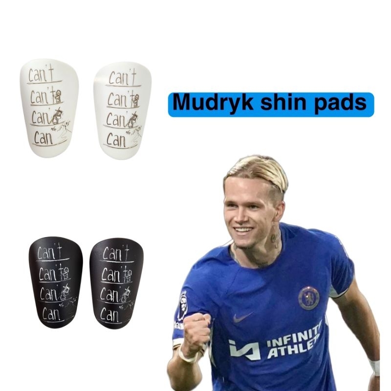 สนับแข้งจิ๋ว Mudryk shin pads ขนาด 6×10 ซม.