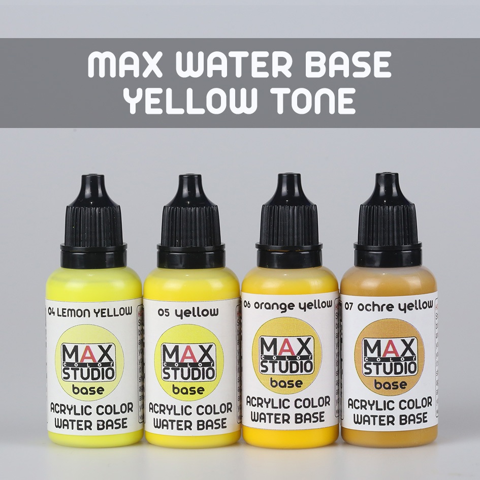 no4-7 MAXCOLOR WATER BASE สีทำโมเดล สูตรน้ำ สำหรับทาและพ่น