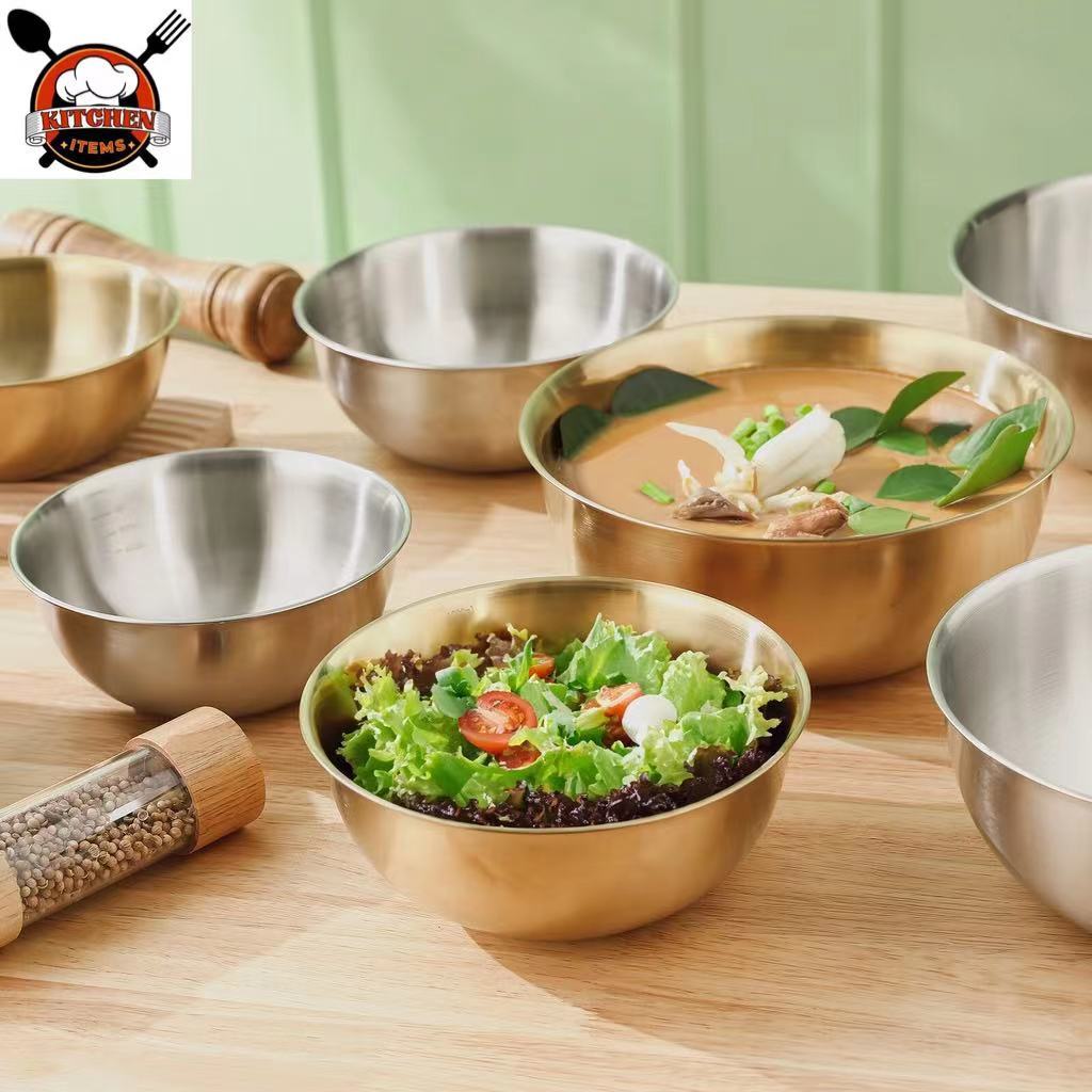 2025 new style ชามเกาหลีสแตนเลส ชามมักกอลลีมีข้อกำหนดอยู่ 4 sizes