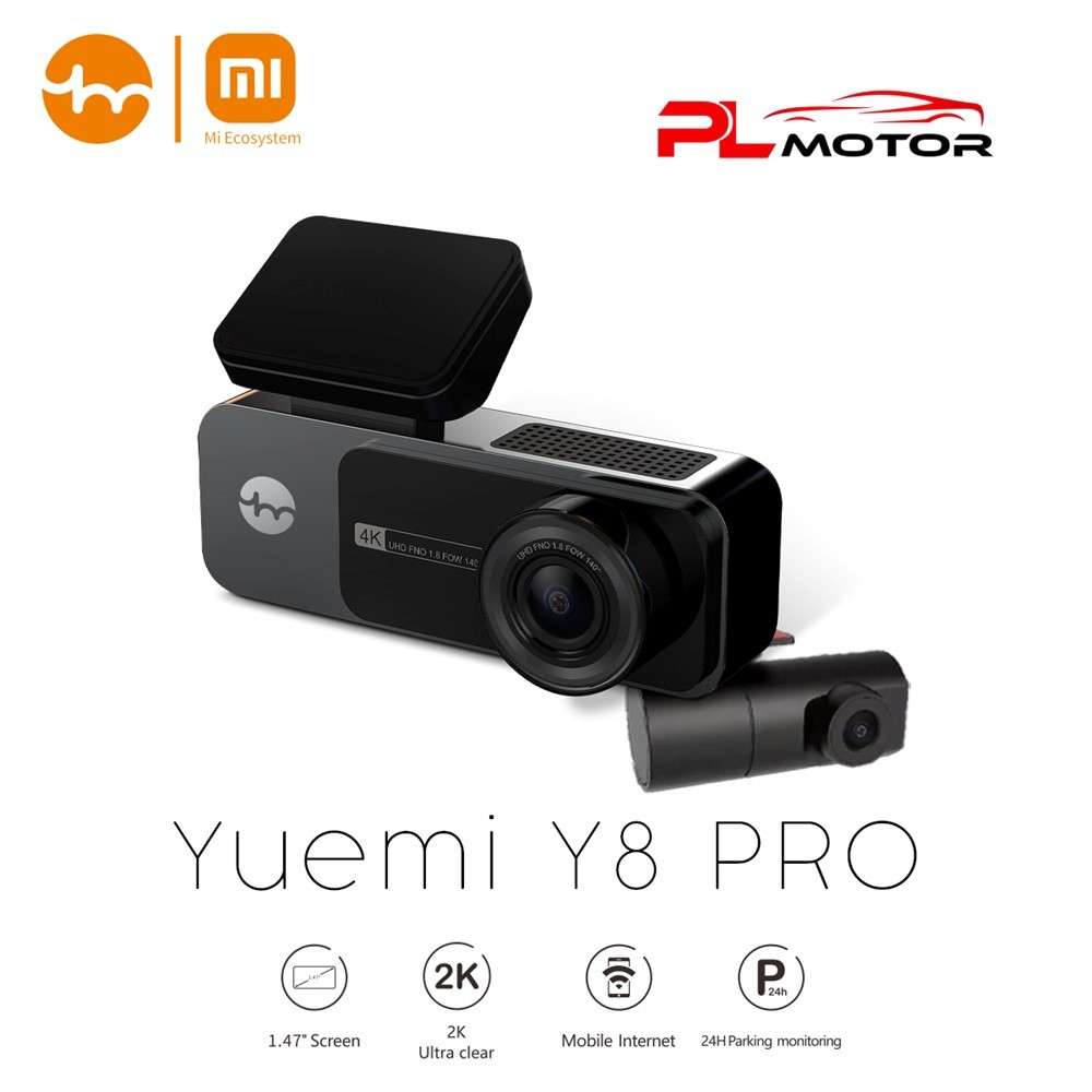 Yuemi | Mi Ecosystem Yuemi Y8 PRO Dash Cam Car Camera กล้องติดรถยนต์  ความละเอียด 2K+1080P