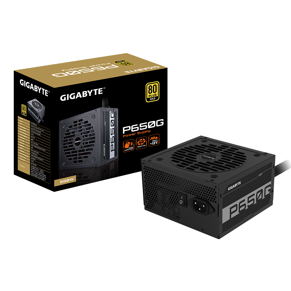 POWER SUPPLY (อุปกรณ์จ่ายไฟ) GIGABYTE P650G 650W (80 PLUS Gold)