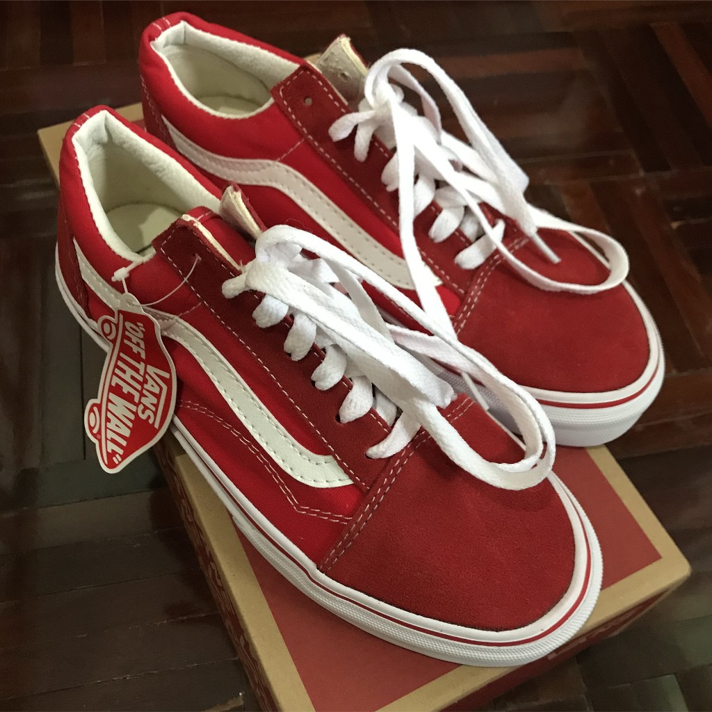 รองเท้าผ้าใบ Vans Old Skool Rumba Red/True White