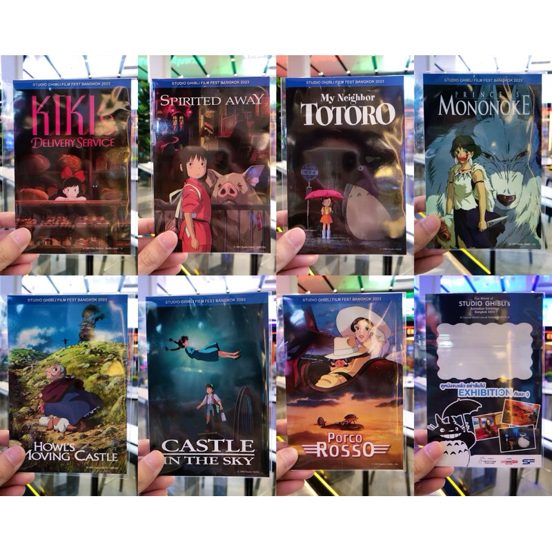 (ทักขอLiveลด30%) โปสการ์ด Studio Ghibli Film Festival 2023 ครบชุด 7 ใบ จาก SF Cinema