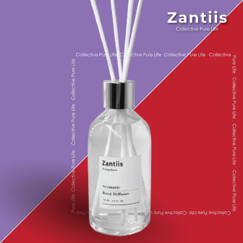 ZANTIIS AROMATIC REED DIFFUSER (100 ML) สร้างบรรยากาศที่ดี ปรับอากาศ ก้านไม้หอมปรับอากาศ พืชบริสุทธฺ์