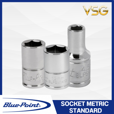 ลูกบ๊อกซ์ 6 เหลี่ยม BLUE-POINT 1/4" Drive 6-Point Metric Shallow Socket