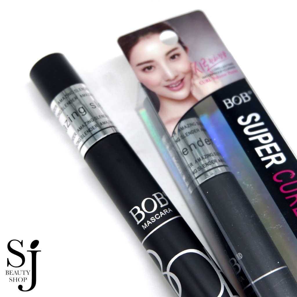 BOB SUPER CURL WATERPROOF MASCARA มาสคาร่ากันน้ำ หัวแปรงเรียวเล็ก เพิ่มความงอนหนาเป็นธรรมชาติ