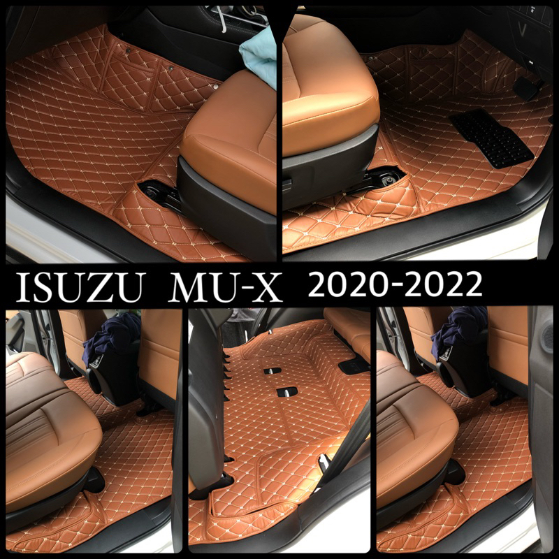 (3แถว) ISUZU MU-X 2020-2023และPajero2016-2024(พรมหนัง6D 4ชิ้น)