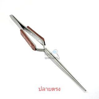 ปากคีบเชื่อม ปากคีบบีบอ้า แหนบไฟ ปากงอ Tweezer Cross Bent 16.5 cm