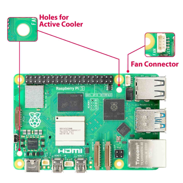 Raspberry Pi 5 Heatsink and Active Cooler