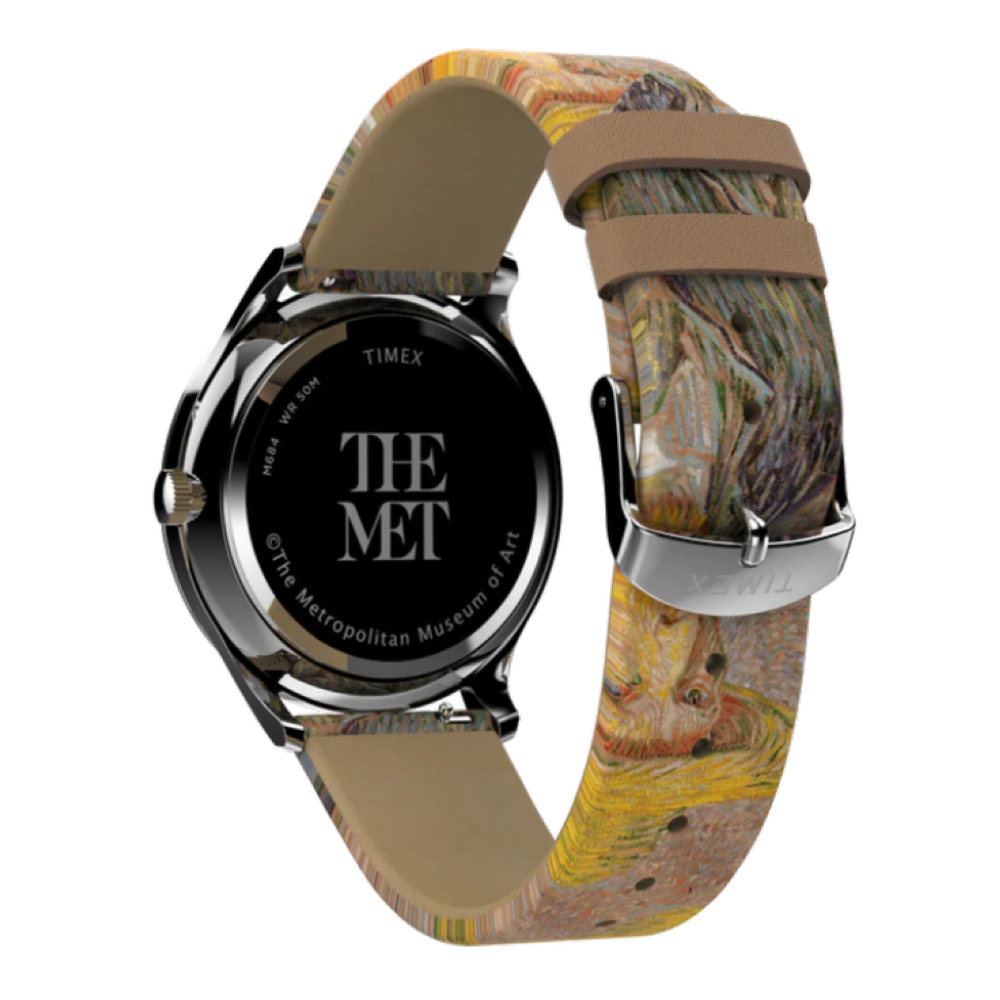TIMEX TW2W25100 The MET Klimt นาฬิกาข้อมือผู้ชาย สายหนัง สีน้ำตาล หน้าปัด 40 มม.