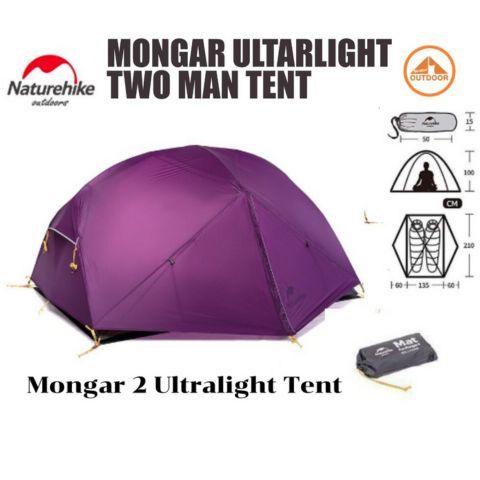 NatureHike Mongar Ultralight 2 man tent #Purple เต้นท์เดินป่านำ้หนักเบา ขนาด 2 คน