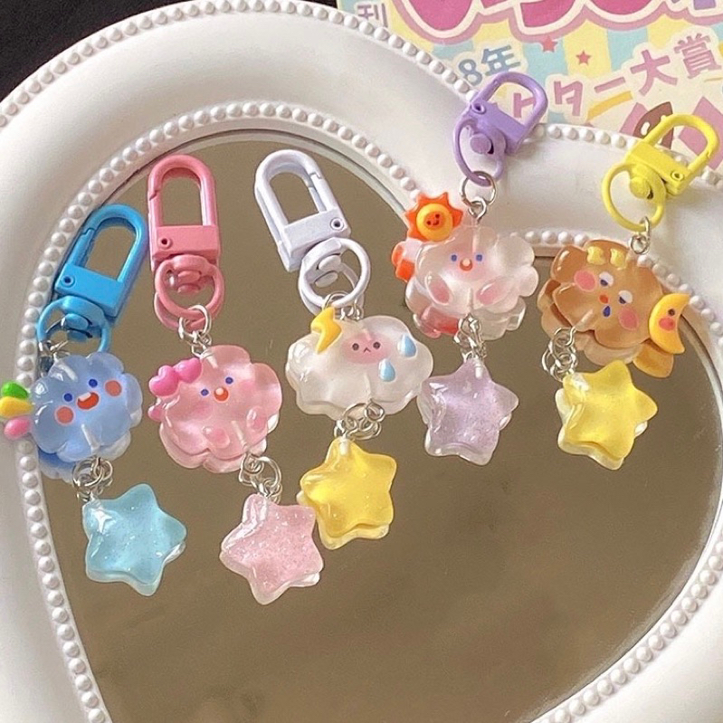 ส่งด่วน พวงกุญแจลายก้อนเมฆ มี 5 สีให้เลือก ของขวัญปีใหม่ ของแจกคริสต์มาส ของแจกปัจฉิม KC26-KC30