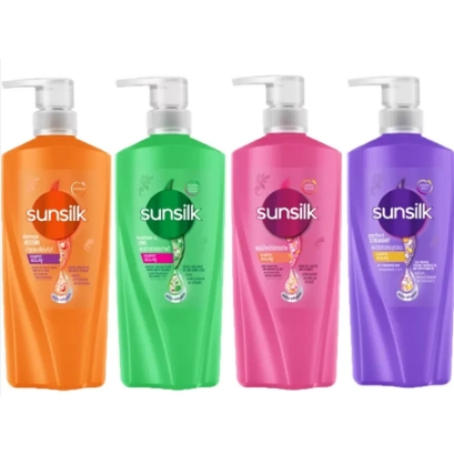 ซันซิล แชมพู 400มล.  SUNSILK SHAMPOO 400 ml  สีชมพู Smooth & Manageable ,สีส้ม Demage Restore ,สีเขียว Healthier & Long