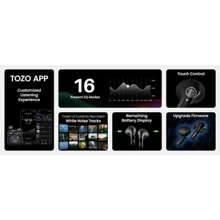 [ รับประกันศูนย์ไทย 1 ปี ] TOZO Tonal Fits หูฟังทรง EarBuds เบสหนัก สเปคโหด ไมค์ดี ใส่สบายมาก