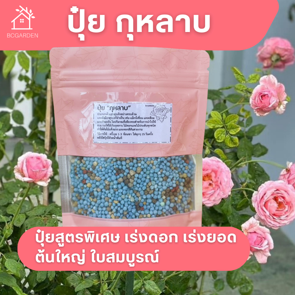 ปุ๋ยกุหลาบ ปุ๋ยบำรุงกุหลาบ ปุ๋ยไม้ดอก สูตรพิเศษ ปุ๋ยกล้วยไม้ ปุ๋ยดอกไม้ เร่งใบ เร่งดอก  ขนาด 200 กรัม รูปที่ 6