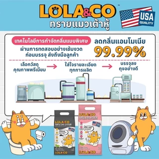 Lola&Co Tofu Cat Litter โลล่าแอนด์โค ทรายแมวเต้าหู้ ทิ้งชักโครกได้ ฝุ่นน้อย ดับกลิ่น ขนาด 20L.