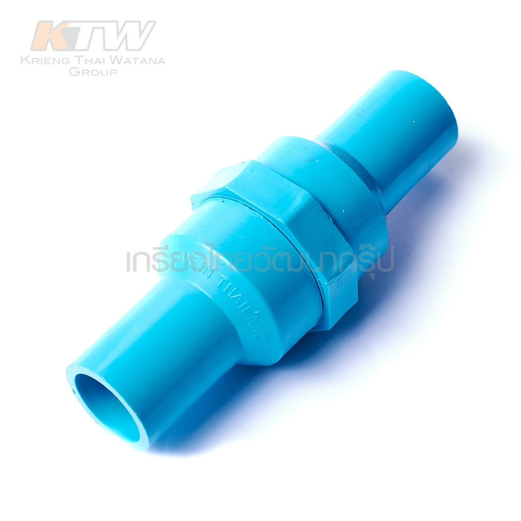 เช็ควาล์วสวมท่อลิ้นน้ำไทย 3/4 นิ้ว เรดแฮนด์ (REDHAND) PVC สีฟ้า