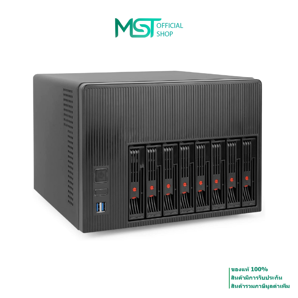 NAS case Mini-ITX / Micro-ATX 8 Bays Hot swap เคสจัดเก็บข้อมูลขนาดเล็ก เคสสำหรับเครื่อง NAS