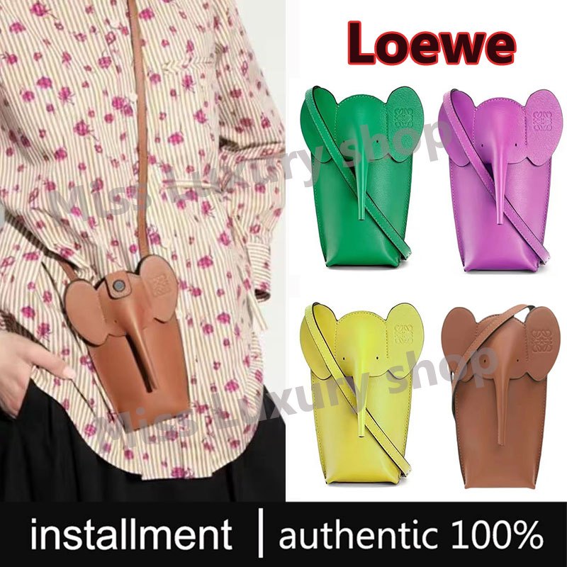 Loeweกระเป๋าโทรศัพท์ช้างน้อยของแท้100%
