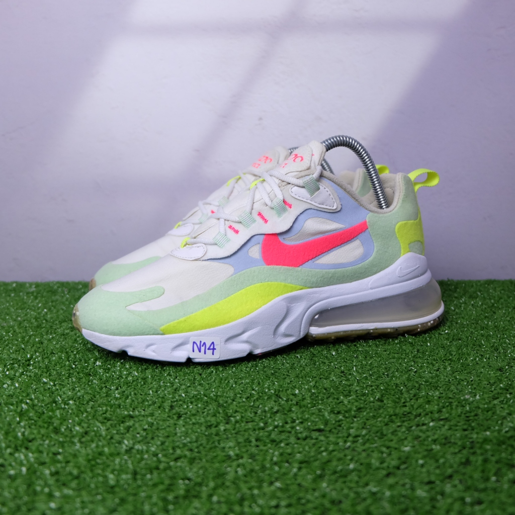 (39/25 cm) Nike Air Max 270 React ไนกี้มือ2ของแท้💯 รองเท้าผ้าใบผู้หญิง