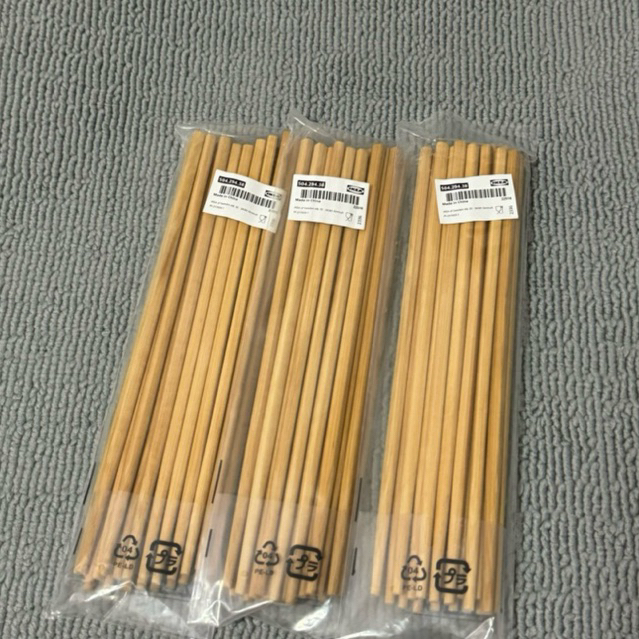 ตะเกียบไม้ไผ่ของอิเกีย ตะเกียบไม้ไผ่ 4 คู่ IKEA แท้ 100%