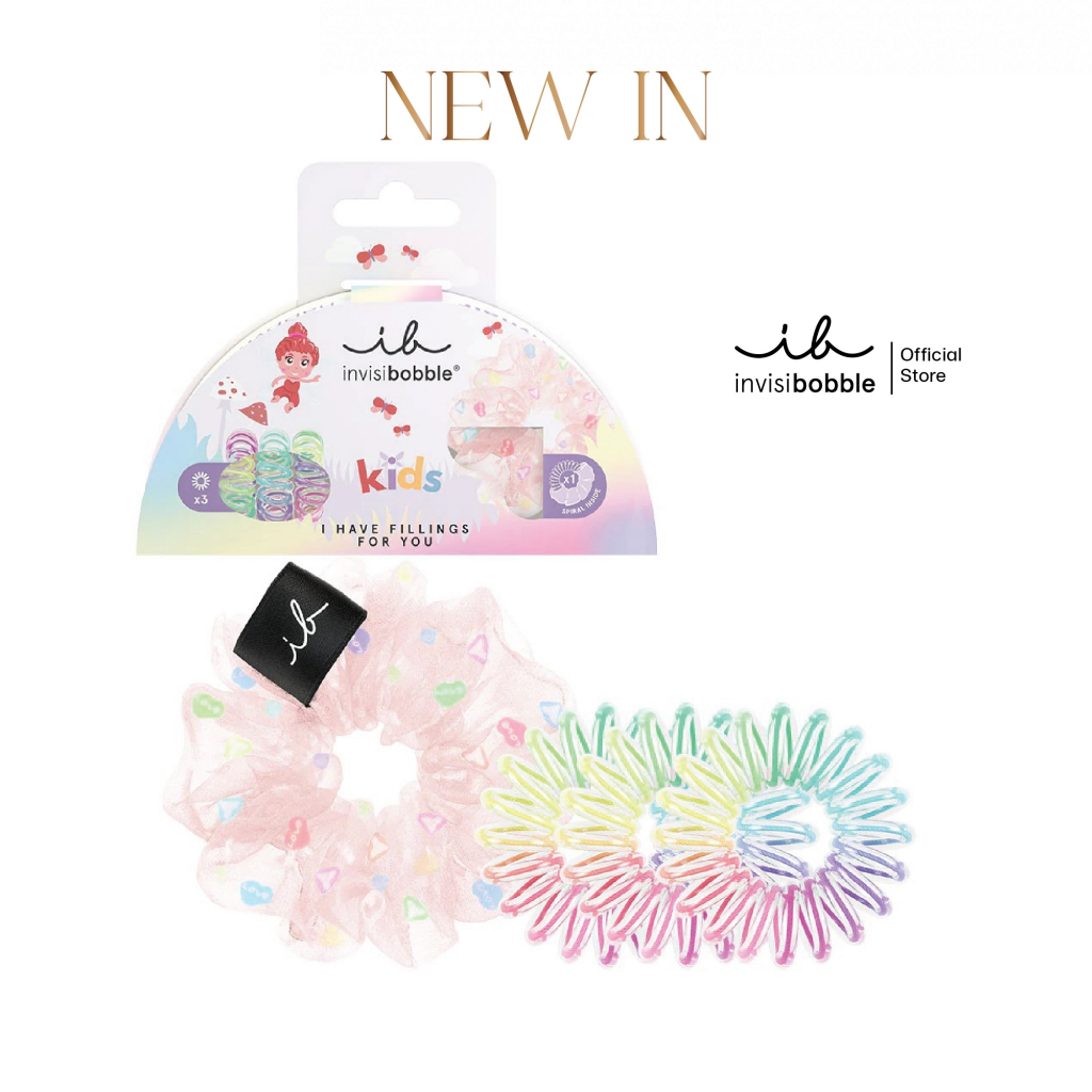 invisibobble ยางรัดผม ผมบาง ผมเด็ก ผมไม่เป็นรอย รุ่น Extra Care(kids) SET I Have Fillings For You (1 กล่องบรรจุ 4 ชิ้น)