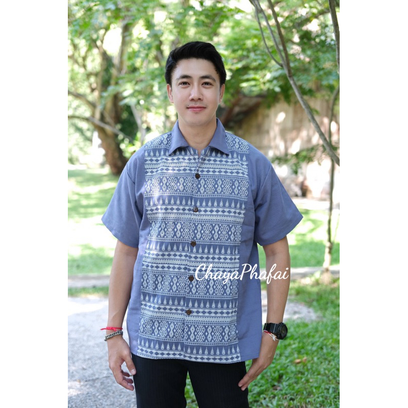 เสื้อผ้าฝ้ายคอปกแต่งลายไทย - รูปที่ 4