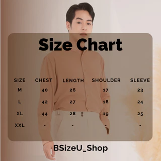 เสื้อเชิ้ตสีดำ เสื้อเชิ้ตคอจีน แขนยาว เสื้อเชิ้ตเกาหลี Unisex ไม่ต้องรีด ผ้าเบาสบาย แบรนด์ BSizeU