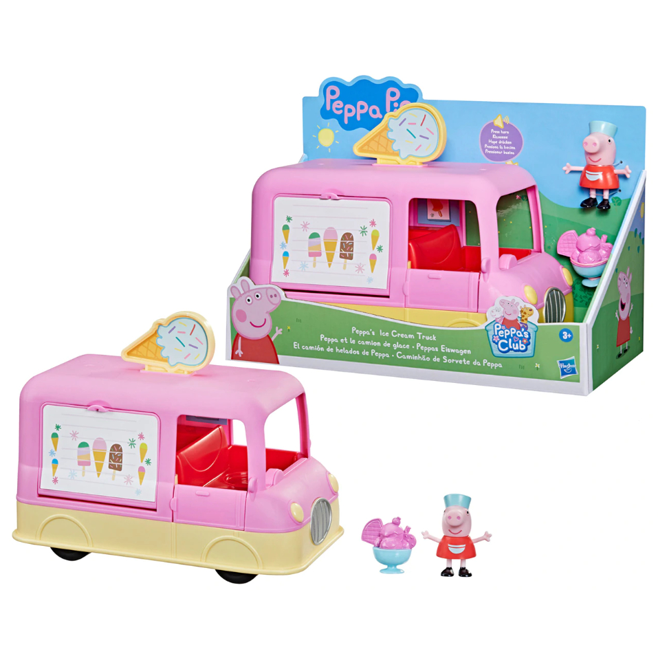 Peppa Pig Peppa’s Adventures Peppa’s Ice Cream Truck Vehicle Preschool Toy, Speech and Sounds, Ages 3 and Up