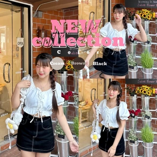 Paradise - กางเกงกระโปรงสั้น Mini skirt - เอวสูง - มีกางเกงซับใน