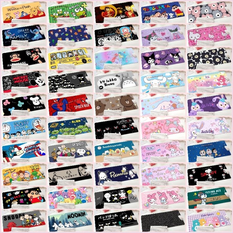 พร้อมส่งในไทย⭐️แผ่นรองแป้นพิมพ์ รองคีย์บอร์ด ปูโต๊ะ หนานุ่ม แบบยาว เย็บขอบเรียบร้อย