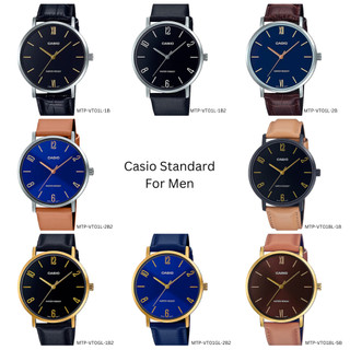 นาฬิกา Casio Standard Men นาฬิกาข้อมือผู้ชาย รุ่น MTP-VT01L MTP-VT01GL MTP-VT01BL-1 MTP-VT01L-1B MTP-VT01L-2