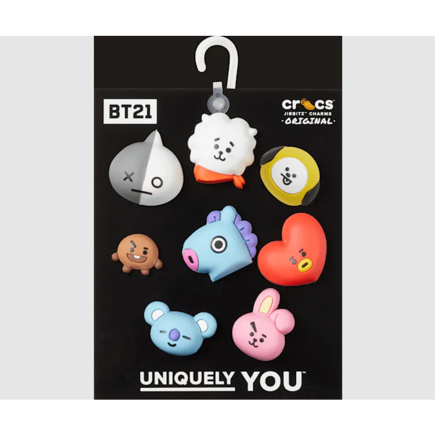 [เก็บโค้ดลดเพิ่ม/พร้อมส่ง]🇰🇷BT21 Jibbitz 8ชิ้น ตุ๊กตาติดรองเท้าCrocs 1เซตได้ทั้งหมด 8 ชิ้น ของแท้จาก