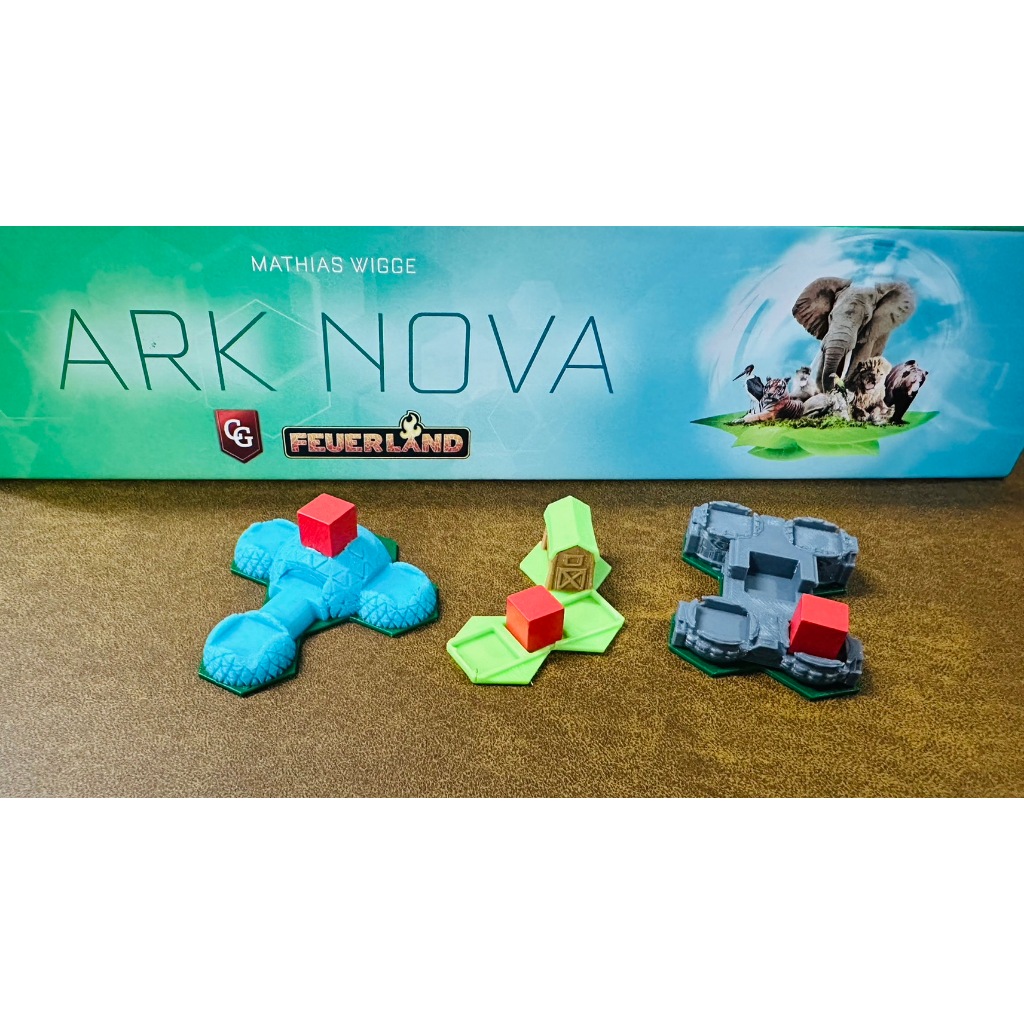 [Plastic] Ark Nova Boardgame (EN/TH) : 3D Special Enclosure Tiles - ชุดอัพเกรดไทล์สำหรับเกมนาวาสรรพสัตว์