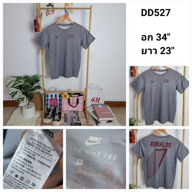 (DD527) เสื้อยืดออกกำลังกาย ผ้ากีฬา มือสอง ญี่ปุ่น อก 34 นิ้ว : Nike