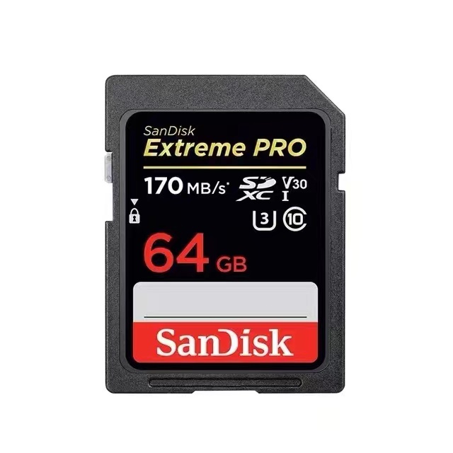 SanDisk Extreme Pro SD Card SDXC Speed R 170MBs 32GB 64GB 128GB เมมโมรี่การ์ด SDCARD กล้องถ่ายภาพ DSLR