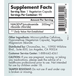 TRU NIAGEN NAD+ 300 mg Cellular Energy & Repair
