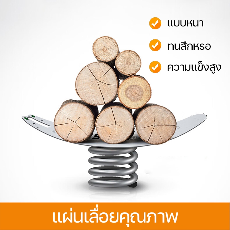 บาร์เลื่อย บาร์เลื่อยยนต์  ใบเลื่อยยนต์ ขนาด11.5/12/16/20/22นิ้ว(หัวเฟือง 3/8)  แบบหนา - รูปที่ 2