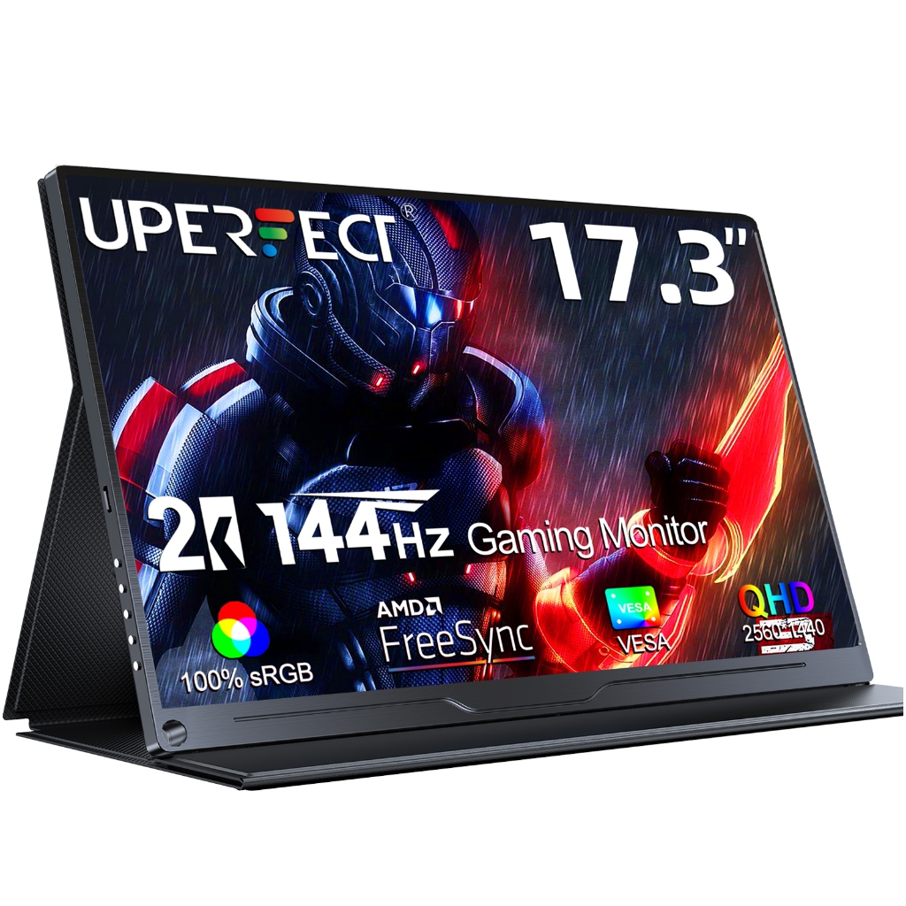 UPERFECT 144Hz  2K Portable Monitor  17.3 Inch  2560*1440  IPS LCD Screen With Matte Screen Vesa For Phone Tablet
