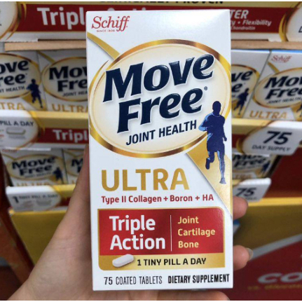 ส่งไวทันใจ Schiff Move Free Ultra Triple Action Joint Supplement,75 Tablets เสริมสุขภาพข้อกระดูกอ่อนและกระดูกEXP06/2026
