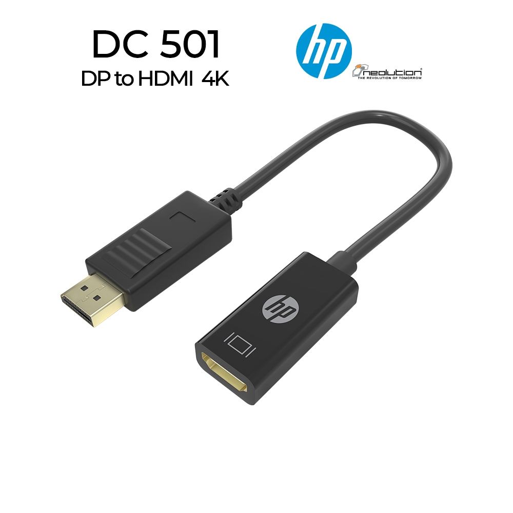 HP DC501 Adapter DP TO HDMI 4K@30HZ Active HDMI output Support ของแท้ 100% รับประกัน 2 ปี