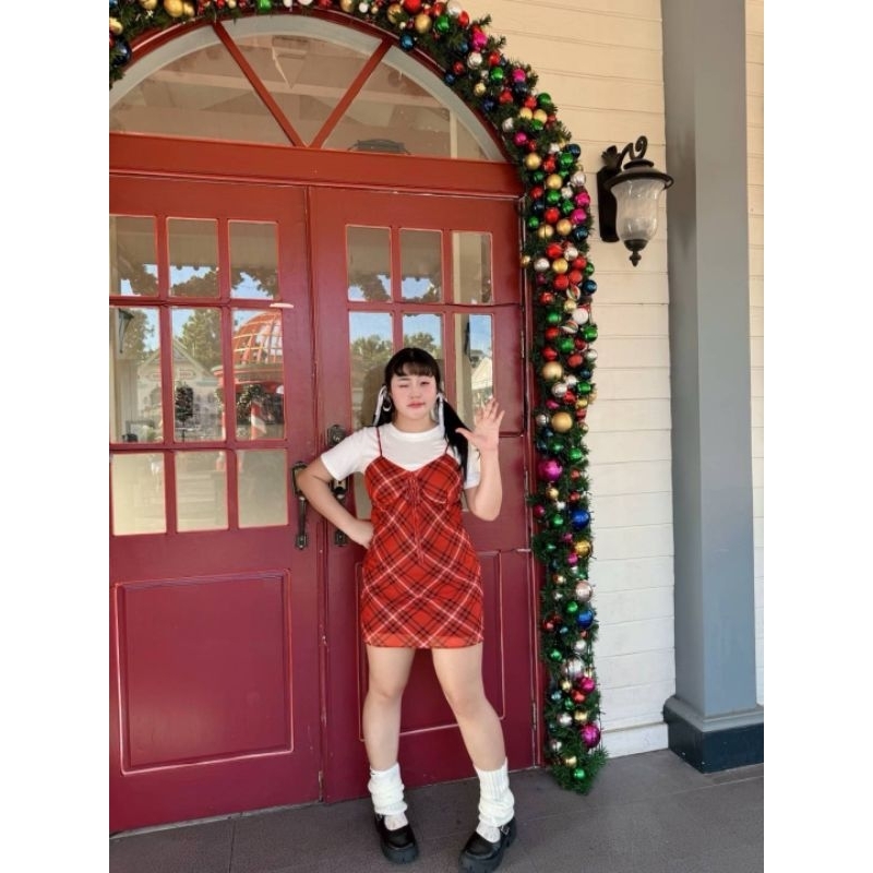 𝗠𝗘𝗥𝗥𝗬 𝗗𝗥𝗘𝗦𝗦 เดรสน่าแสนน่าร๊าก รับคริสมาสต์ น้องเป็นงาน 2 ชิ้นน๊า