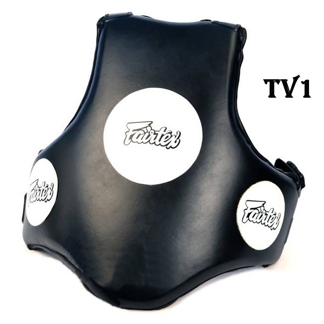 Fairtex Trainer's Protective Vest TV1 Black Training Training Muay Thai MMA K1 เสื้อเกราะป้องกันหน้าอก แฟร์แท็กซ์ TV1 สี